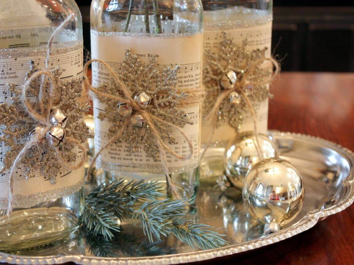 Новорічний декор: як створити святкові композиції у скляних ємностях