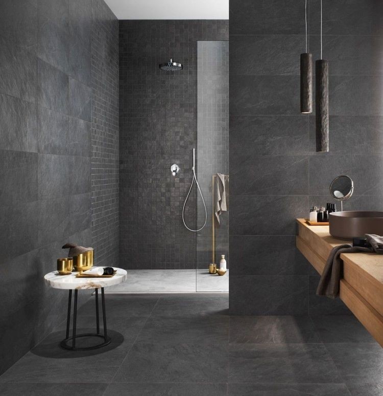 Ванна кімната шляхетного сірого кольору